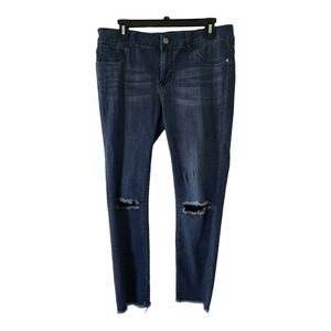 Asphalt Womens Ripped Skinny Ankle Mid Rise Jeans Size XL. Can be Rolled up